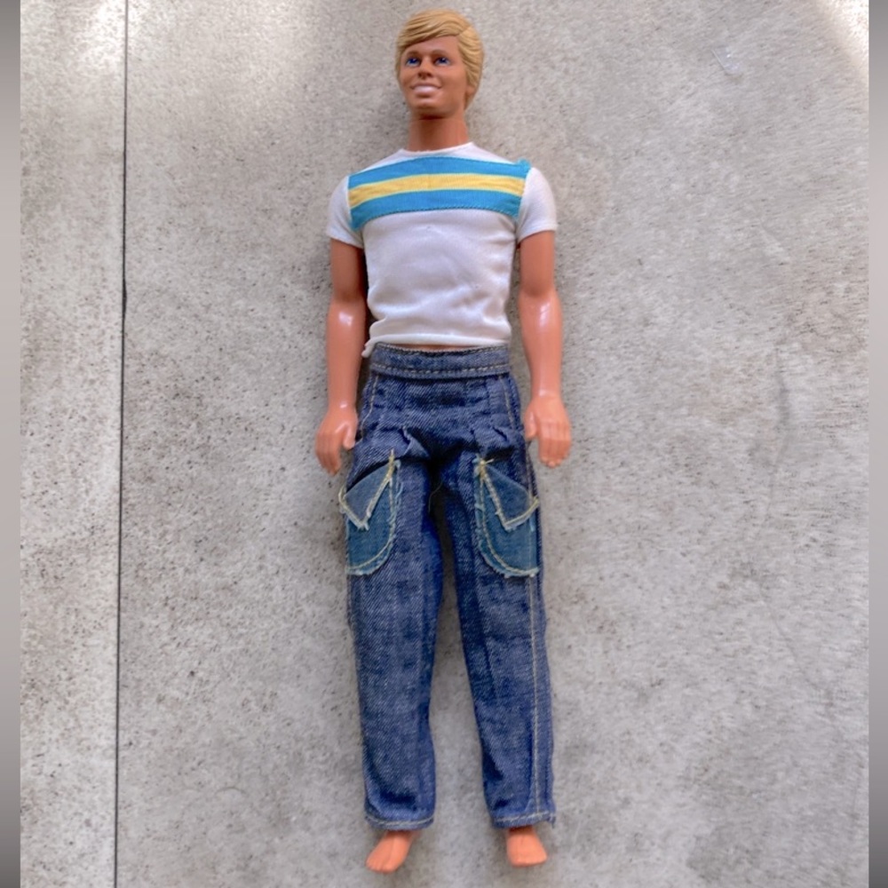 Vintage 1968 Barbie Ken doll, blonde, dressed